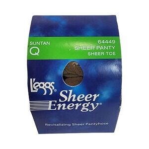 Léggs Sheer Energy Suntan Q Pantyhose Sheer Toe Revitalizing Pantyhose 64449